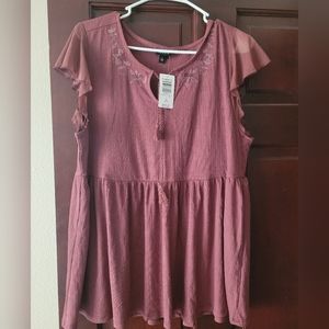 Torrid Size 1 14/16 flutter sleeved top